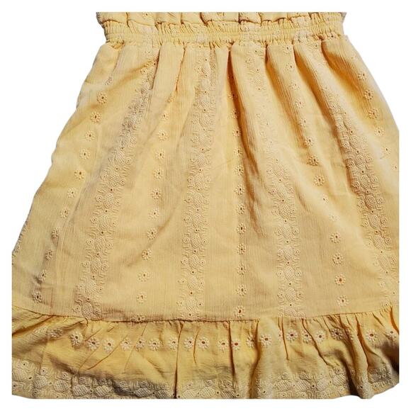 Betsey Johnson Yellow Eyelet Summer Dress Size: M - Picture 9 of 10